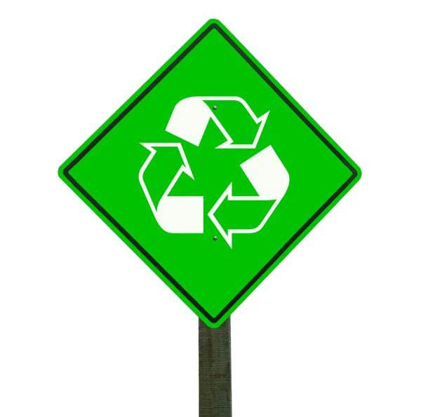 Recyklované symbol izolovaná, Ořezová cesta. — Stock fotografie