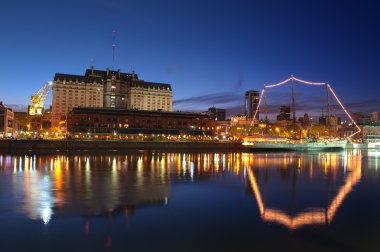 Buenos Aires night view. (HDR) clipart