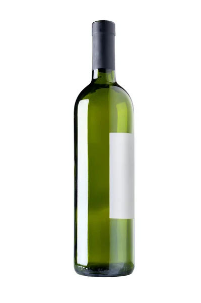 Butelka czerwonego wina na białym tle. — Zdjęcie stockowe