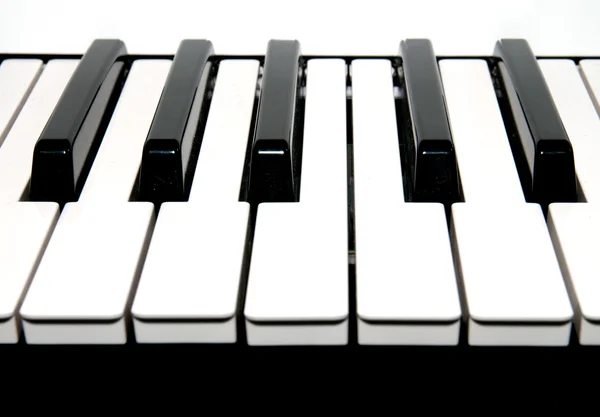 Close-up van piano sleutel — Stockfoto