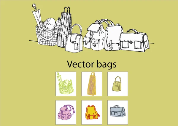 The bags — Stock Vector