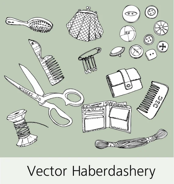 Haberdashery — Stock Vector