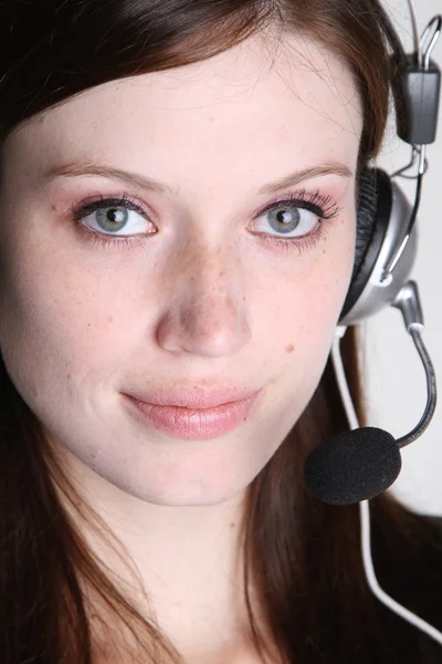 stock image Woman with headset