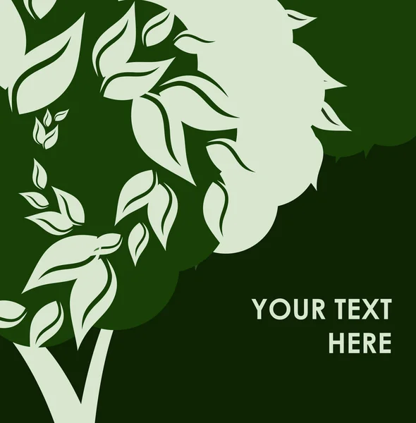 Дерево зелені дерева на темному фоні — стоковий вектор