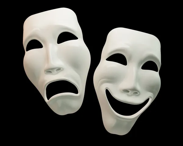 Drama and comedy-theatre symbols — Stock Photo, Image