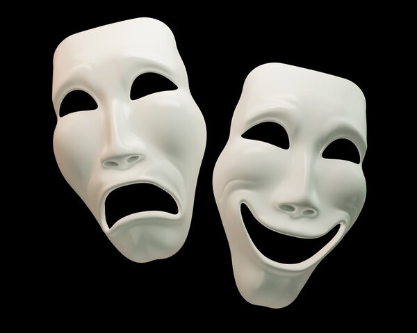Drama and comedy-theatre symbols