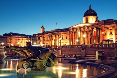 Trafalgar Square, London. clipart