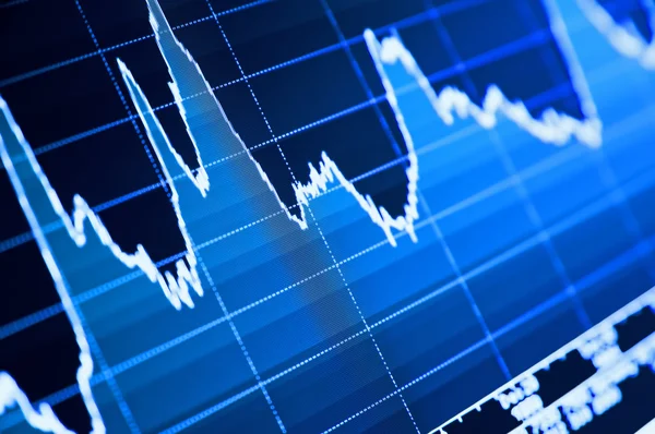 Börskursdiagram — Stockfoto