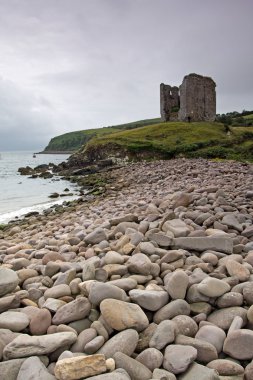 View of Minard Castle clipart