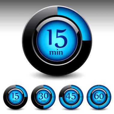 Timer display interfase. clipart