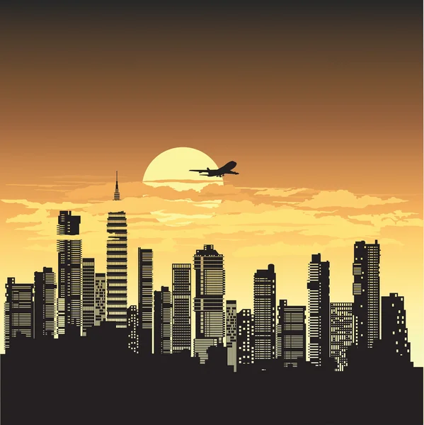 Nuit ville — Image vectorielle