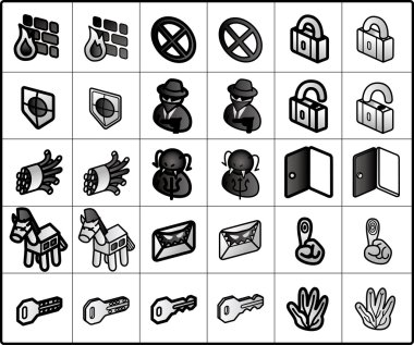 Security icon (vector) clipart