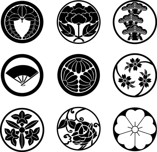 日本の家族の紋章 (ベクトル) — ストックベクタ