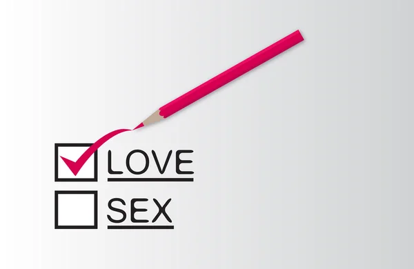 Cinta atau seks - Stok Vektor