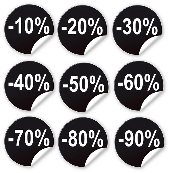 Black ticket discount — Stock Vector