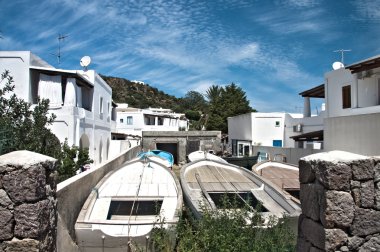 Boats in Panarea clipart