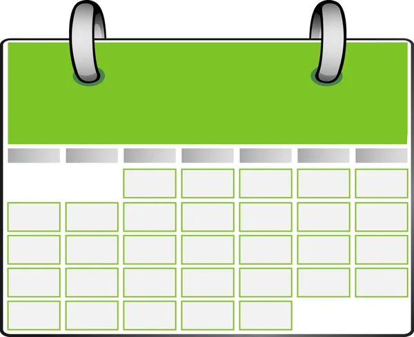 Gröna kalender — Stock vektor
