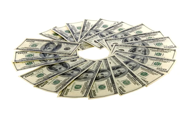 Circle of One Hundred Dollar Bills: Two Thousand — Stock Photo, Image