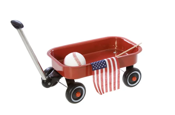 Amerikan bayrağı, beysbol ile vagon