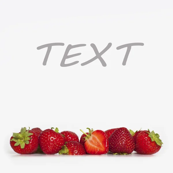 stock image Fresh strawberries on white background