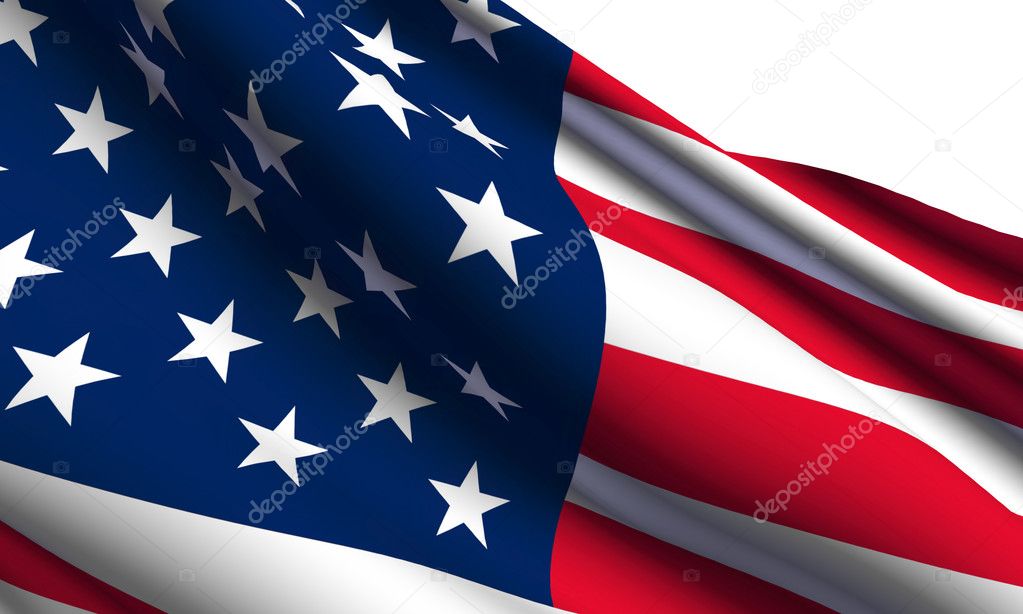 USA flag render