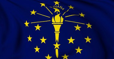 Indiana flag - USA state flags collection clipart