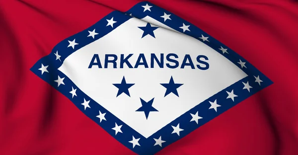 阿肯色州旗-美国状态标志集合 — 图库照片
