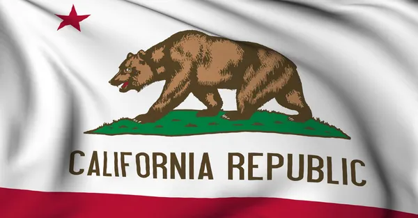 Flaga California - kolekcja flagi stanu usa — Zdjęcie stockowe