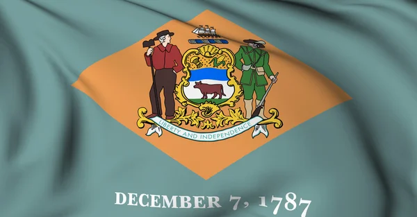 Bandeira de Delaware coleção de bandeiras estaduais dos EUA — Fotografia de Stock