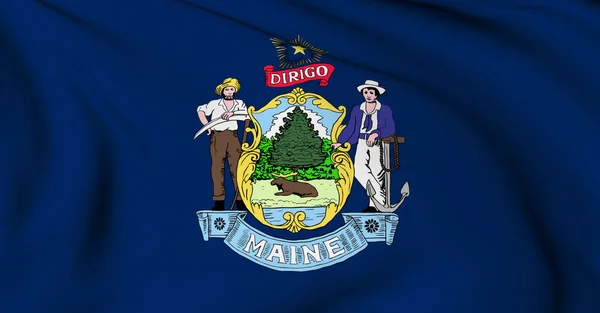 Bandiera Maine - Collezione di bandiere di stato USA — Foto Stock