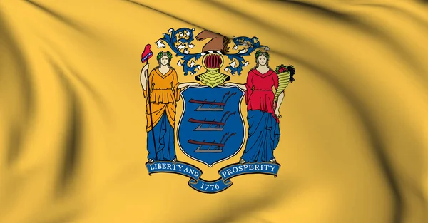 Флаг Нью-Джерси - коллекция флагов США — стоковое фото