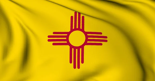 新墨西哥州旗-美国状态标志集合 — 图库照片