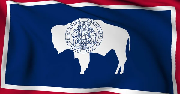 怀俄明州旗-美国状态标志集合 — 图库照片
