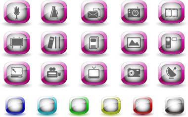 Media and Publishing icons clipart