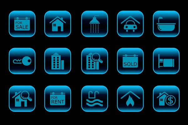 Real Estate icons — Stock Vector