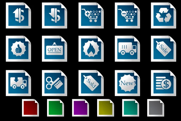 Iconos de venta y compras — Vector de stock