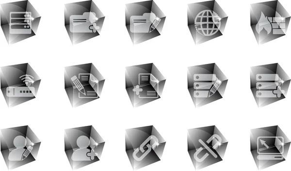 Datenbank und Netzwerk-Symbole — Stockvektor