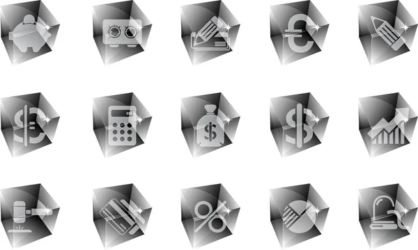 Ikoner för finans och bank — Stock vektor
