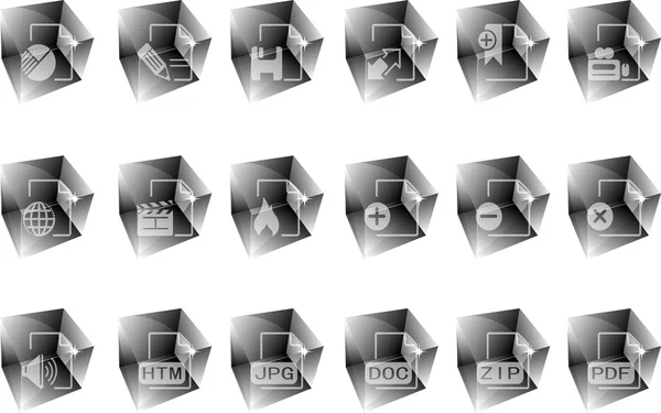 Icone Formati documento e file — Vettoriale Stock