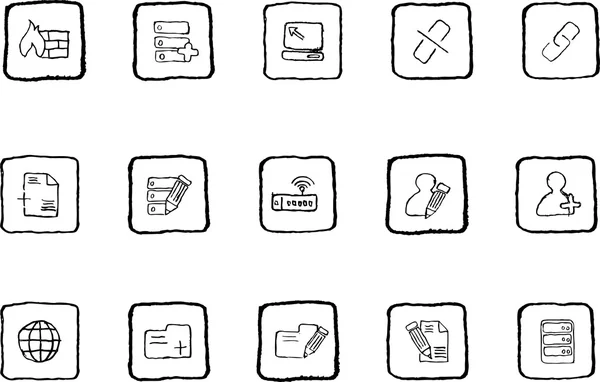 Database and Network icons — Stock Vector