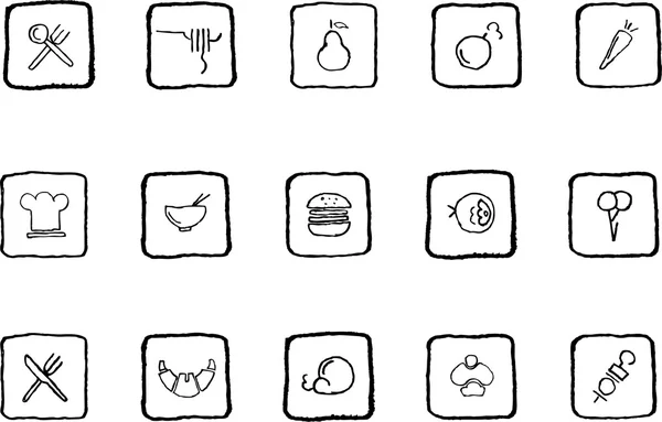 Comida & Restaurante iconos — Archivo Imágenes Vectoriales