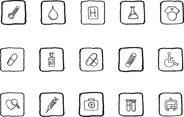Icônes Santé et Pharma — Image vectorielle