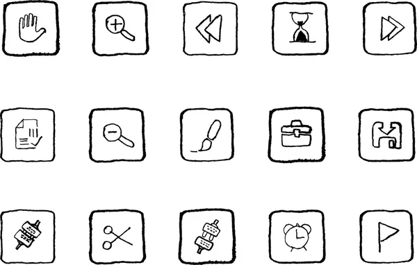 Barra de herramientas e iconos de interfaz — Archivo Imágenes Vectoriales
