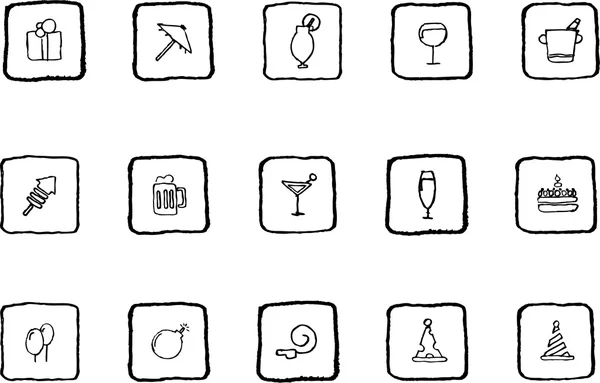 Party and Celebration icons — Stock Vector