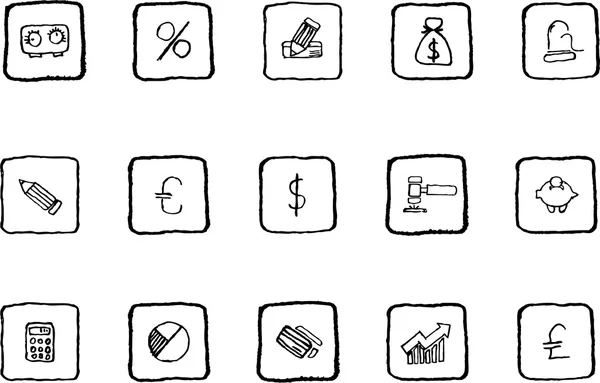 Финансовые и банковские иконы — стоковый вектор