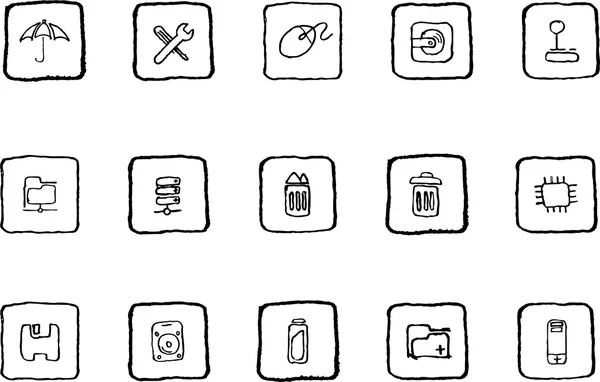 Iconos de ordenador y datos — Archivo Imágenes Vectoriales