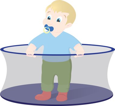 Child in an arena clipart