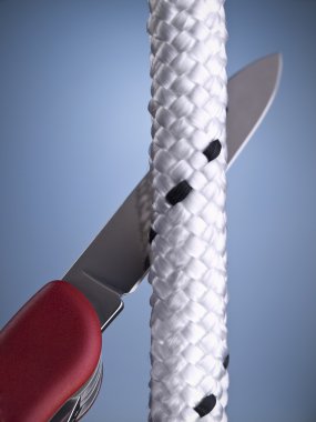 Knife and rope clipart