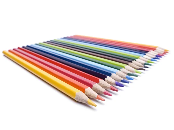 Geïsoleerde kleur potloden — Stockfoto