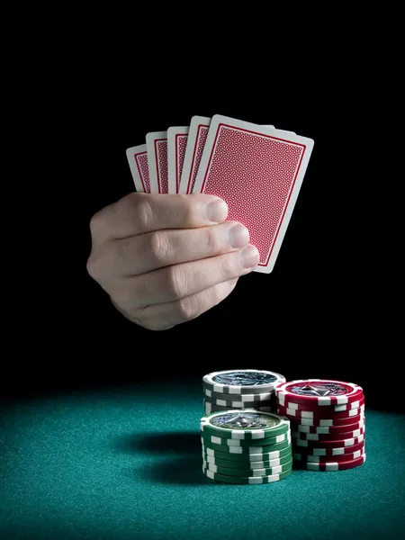 Hazardní hry ruka — Stock fotografie